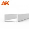 AK Interactive AK6556 U CHANNEL 4.0 WIDTH X 350MM – STYRENE U CHANNEL – (3 UNITS)